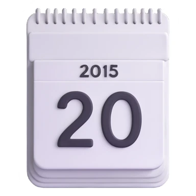 white calendar with just the number 2025 sticker