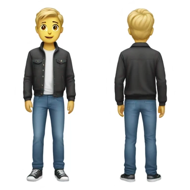 boys in casual attire sticker