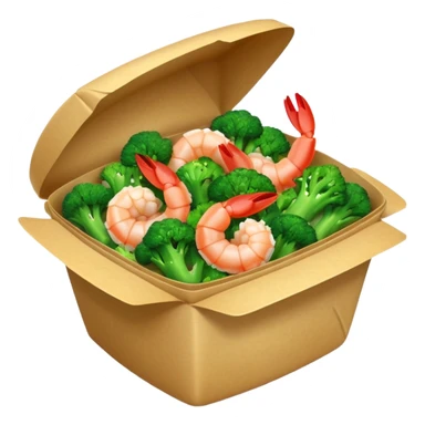 Shrimp and broccoli Chinese takeout sticker