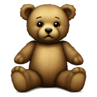 coquette aesthetic, old looking worn teddy bear sticker