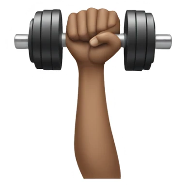 one white hand with dumbbells sticker