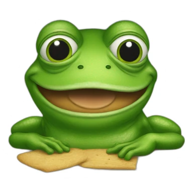 pepe the frog eat frog sticker
