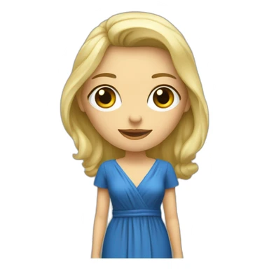 une femme blonde aux yeux bleus avec une robe d'avocate sticker