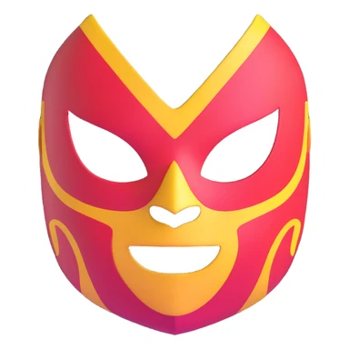 black and yellow luchador mask sticker