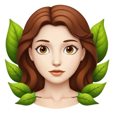 Mother Nature white skin brown hair sticker