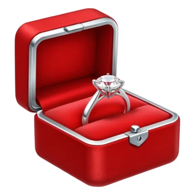 diamond ring in a red box sticker