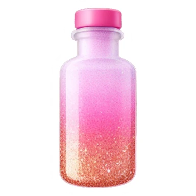 Pink ombre medication bottle with glitter large sticker