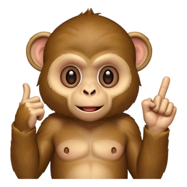 Monkey sticking up its middle finger sticker