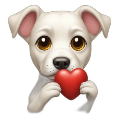 dog-holding-anatomical-heart sticker