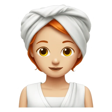 red headed girl relaxing in spa sticker