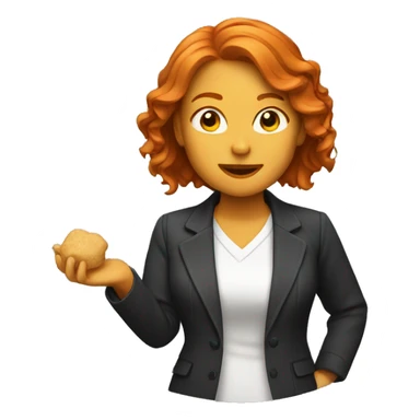 female with ginger hair working in streaming and entertainment sticker