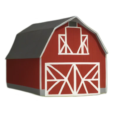 farm barn with crops sticker