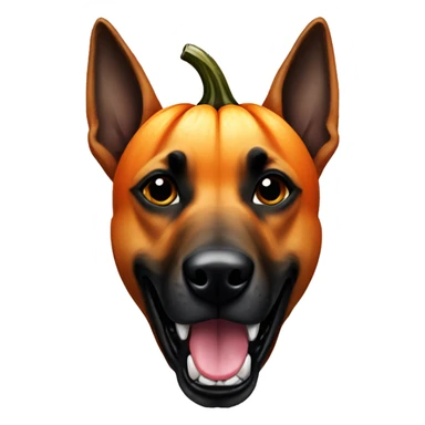 malinois halloween pumpkin sticker
