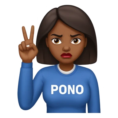 Letters saying “don’t PMO” meaining “don’t piss me off” With an angry lady standing behind the letters with her fingers up  sticker