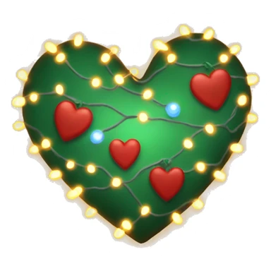 Christmas heart with lights sticker