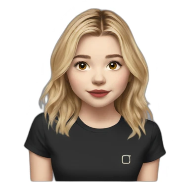 chloë grace moretz wearing tee sticker