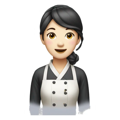 Korean woman Patissier sticker