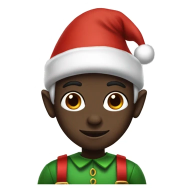 darkskin christmas elf with elf ears sticker