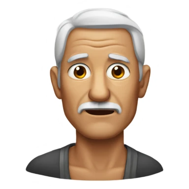 Old man with scar on his face sticker