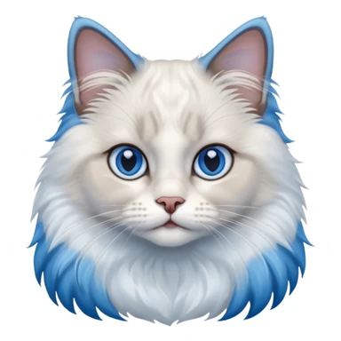 ragdoll, blue eyes, blue bi color sticker