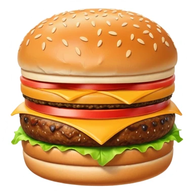 a burger with a chin on it  sticker