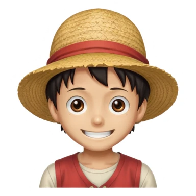 Luffy smiling animie style sticker