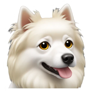White and blonde spitz sticker