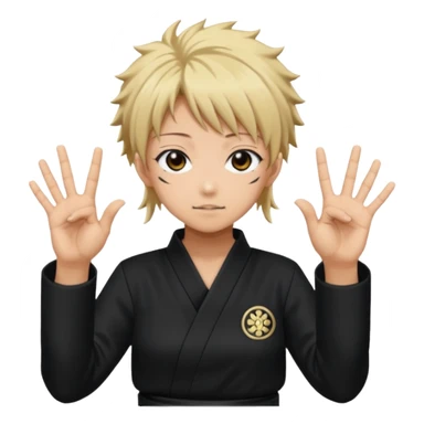 Megumi divine dogs hands sign from jujutsu kaisen  sticker