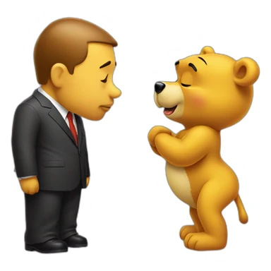 winnie the poo kissing xi jinping sticker