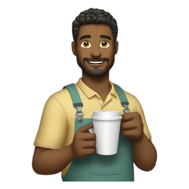 a-painter-with-wallpaper-in-his-right-hand-and-a-coffee-in-his-left-hand sticker