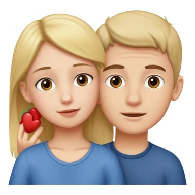 A girl holding an boys ear tightly sticker