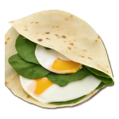 spinach feta egg white tomato tortilla wrap sticker