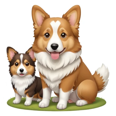 Dog Mestizo sheepdogs and corgis sticker
