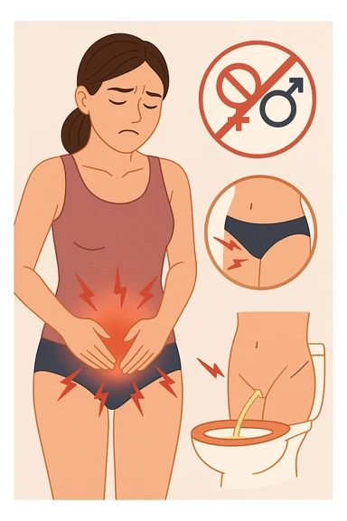 cistiti e dolori durante i rapporti. In italiano sticker