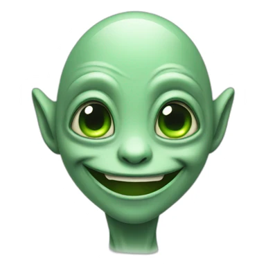 Happy alien sticker
