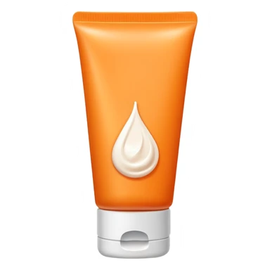 Orange-colored tube type lotion sticker