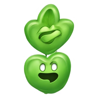 corazón verde lima sticker