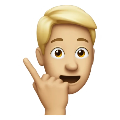 person going "shh" with their finger and is excited sticker