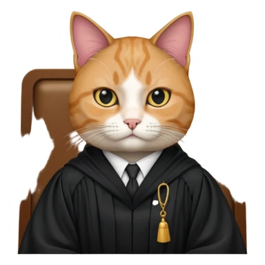 cat lawyer won the case in court sticker