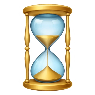 hourglass morphing fading into checkmark  sticker