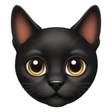 Un grand chat noir aux yeux rouges et un chaton roux ou noir et un boxer chien blanc sticker