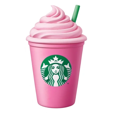 Starbucks pink matcha with th loye sticker