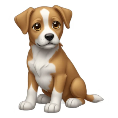 Chiens tiens fleur sticker