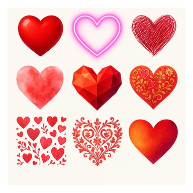 show more heart style sticker