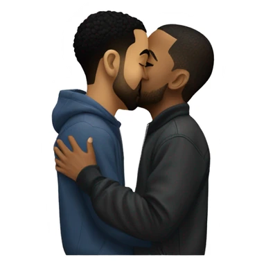 Drake kissing Kendrick Lamar  sticker
