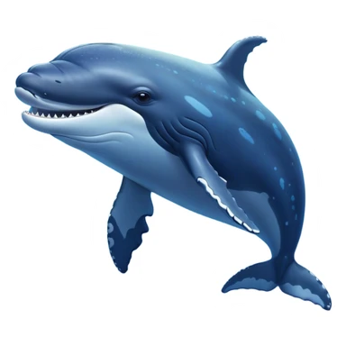 Cinematic Noble Humpback Whale Portrait Emoji, Poised and grand, with an enormous, barnacle-speckled blue-gray body, soulful, wise eyes, and a deeply serene presence, Simplified yet sharp and sophisticated features, highly detailed, glowing with a soft oceanic radiance, high shine, intelligent and powerful, stylized with an air of deep-sea mystery, focused and regal, soft glowing outline, capturing the essence of a legendary giant of the ocean that appears ready to glide majestically through the waves with effortless grace! sticker