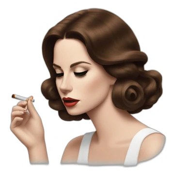 Lana del Rey smoking cigarettes sticker