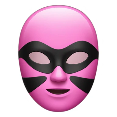 Pink and black sheisty mask sticker