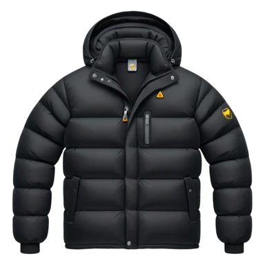 a black goretex puffer jacket sticker