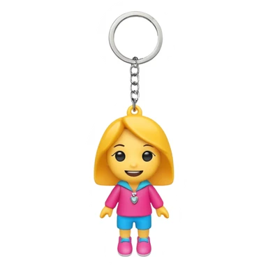 Cartoon key chain – cute character figure dangling. sticker